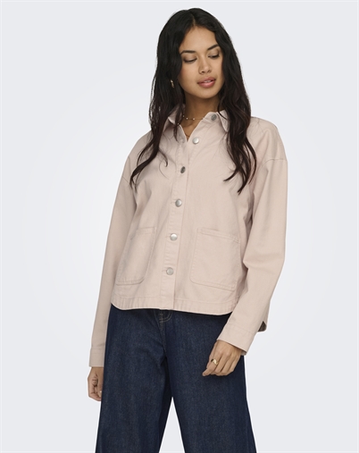 Only - ONLLara Denim Shacket Jakke - Sepia Rose